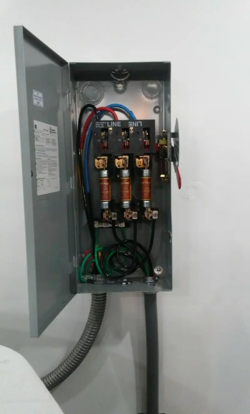 Three-phase disconnect switch installed for Electrical Wiring & Rewiring in North Manchester